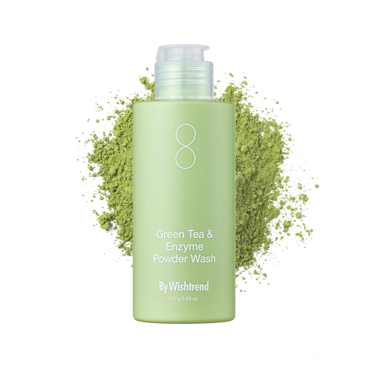 BY WISHTREND Green Tea & Enzyme Powder Wash 3.88 Ounce, All-in-one